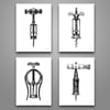 Corkscrew Set Wall Art. From