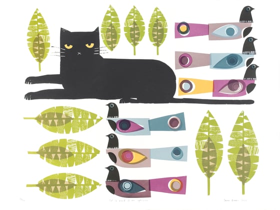 Image of CAT IN NEED OF AN OPTICIAN ( BRIGHT GREEN )