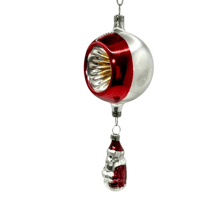Image 4 of Reflector Glass Christmas Tree Ornament - Aqua, Pink or Red