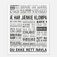 Narvik omegn plakat "Æ har jænkie klompa"