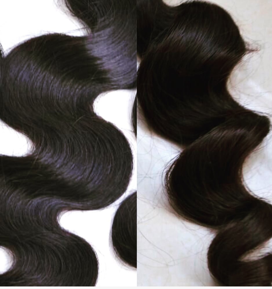 Image of 100 % Virgin Indian Body Wave & Loose Wave Hair & Yaki