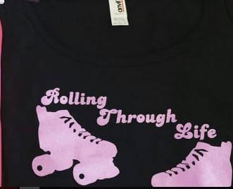 Rolling Through Life - Black Tank Top