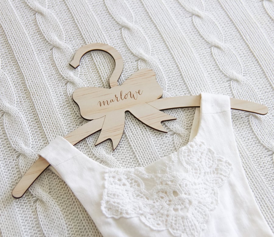 Image of Bow coat hangers (personalised and plain)