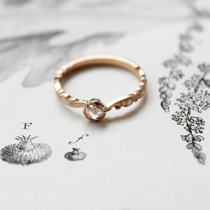 Image of 18ct Rose Gold 4mm ROSE CUT DIAMOND RING (LON37)