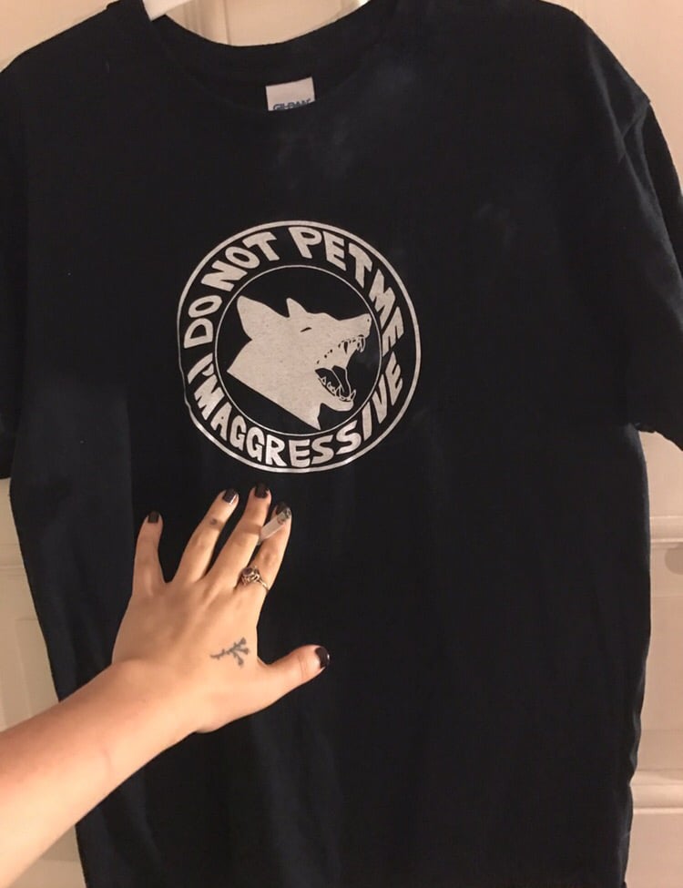 Image of PET WITH PERMISSION: AGGRESSIVE tee