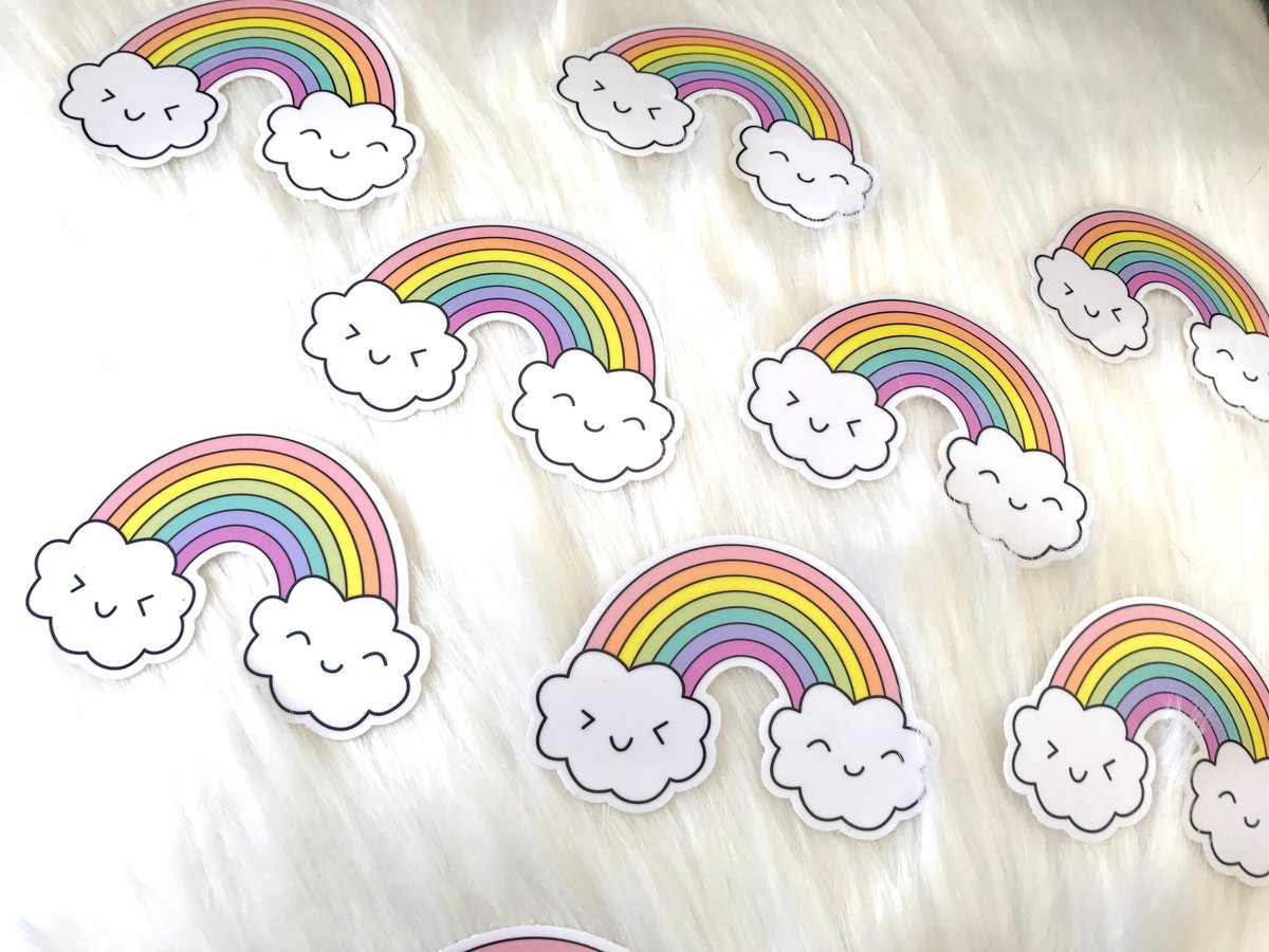 Happy Rainbow Vinyl Sticker – Heartfully Handmade
