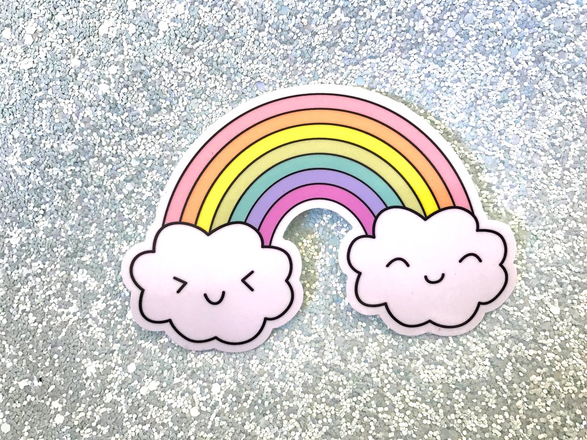 Stickiville Happy Rainbows Die-Cut Vinyl Stickers