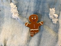 Image 2 of Gingerbread Man Enamel Pin
