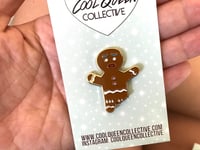 Image 3 of Gingerbread Man Enamel Pin