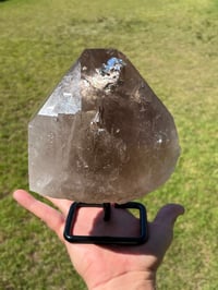 Image 25 of Smoky Quartz Natural Point With Rainbows On Stand #1456