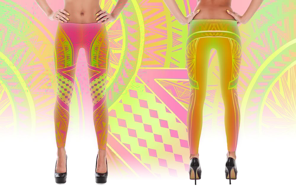 Image of Casual / Workout Tribal Leggings - Pinksta patterns