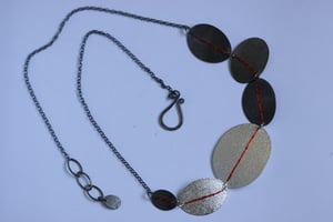 Image of Sewn Up Large 6 disc necklace