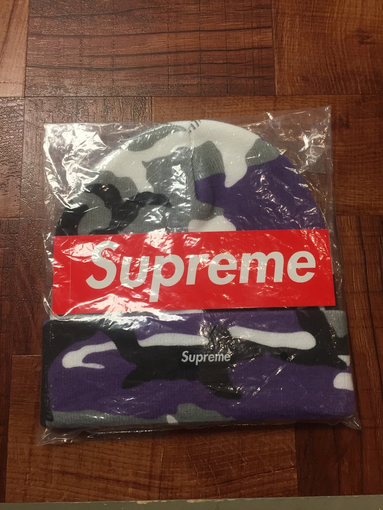 Image of Purple Camo Beanie 