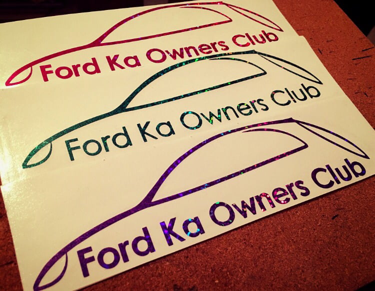 Ford Ka Owners Club Big/XL Stickers