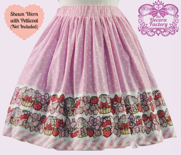 Image of Straw-berry Sweetie Cupcakes Skirt in Pink