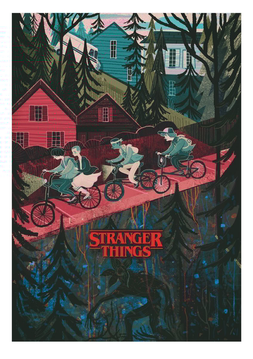 Stranger Things Print Karl James Mountford