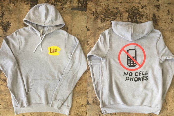 Image of Luke's Diner "No Cell Phones" Hooded Sweatshirt