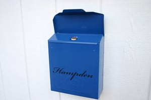 Image of Deep Blue Painted Locking or Non Locking Mailbox by TheBusBox - Choose your color