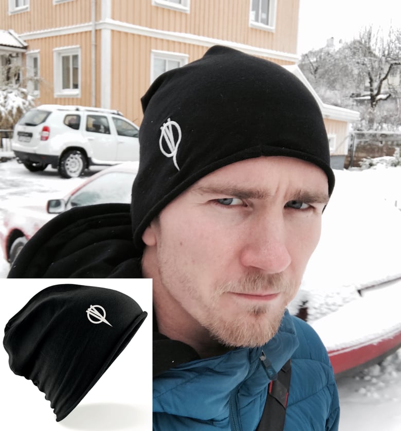 Image of Embroided Jersey Beanie