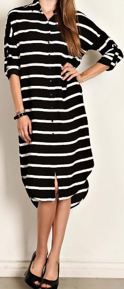 Image of Striped Tunic Dress