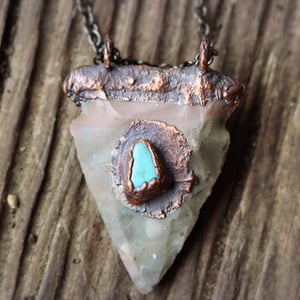 Image of Copper Dipped Warrior Arrowhead Necklace