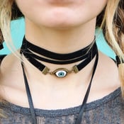 Image of "El Ojo" Third Eye Velvet Choker Necklace