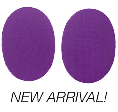 Image of Iron-On Cashmere Elbow Patches  - Ultra Violet Purple Ovals