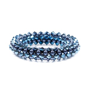 Image of Metallic blue rope bracelet