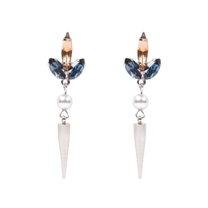 Image of Palladium Wisteria spike earrings