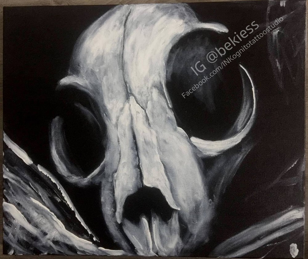 Image of Finger Painted Skull
