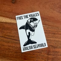 Free The Whales Sticker