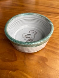 Image 2 of Chick Stamped Ramekins Green Rim