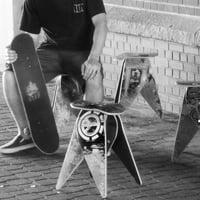 Image 3 of The Original Deckstool - 18" Recycled Skateboard Stool - Built-to-order and Free Shipping