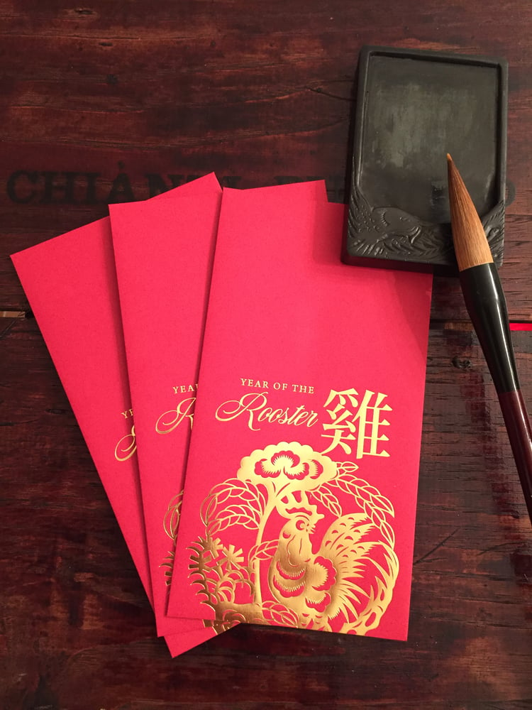 Image of "Year of the Rooster" Red Envelopes 