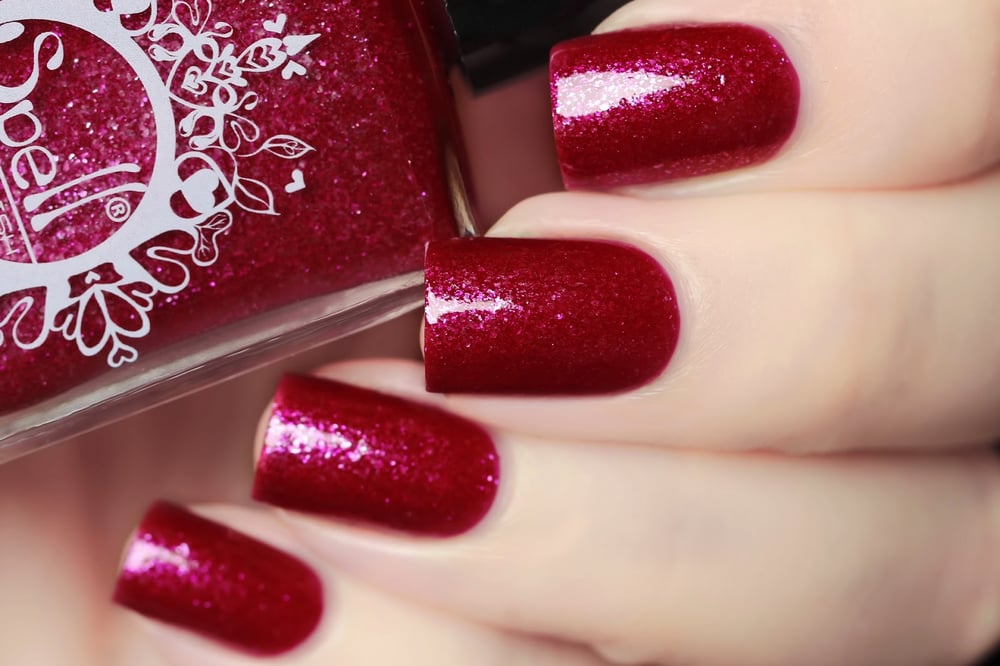 Image of ~Magical Roots~ cranberry fuchsia pink duochrome w/silver flakes!