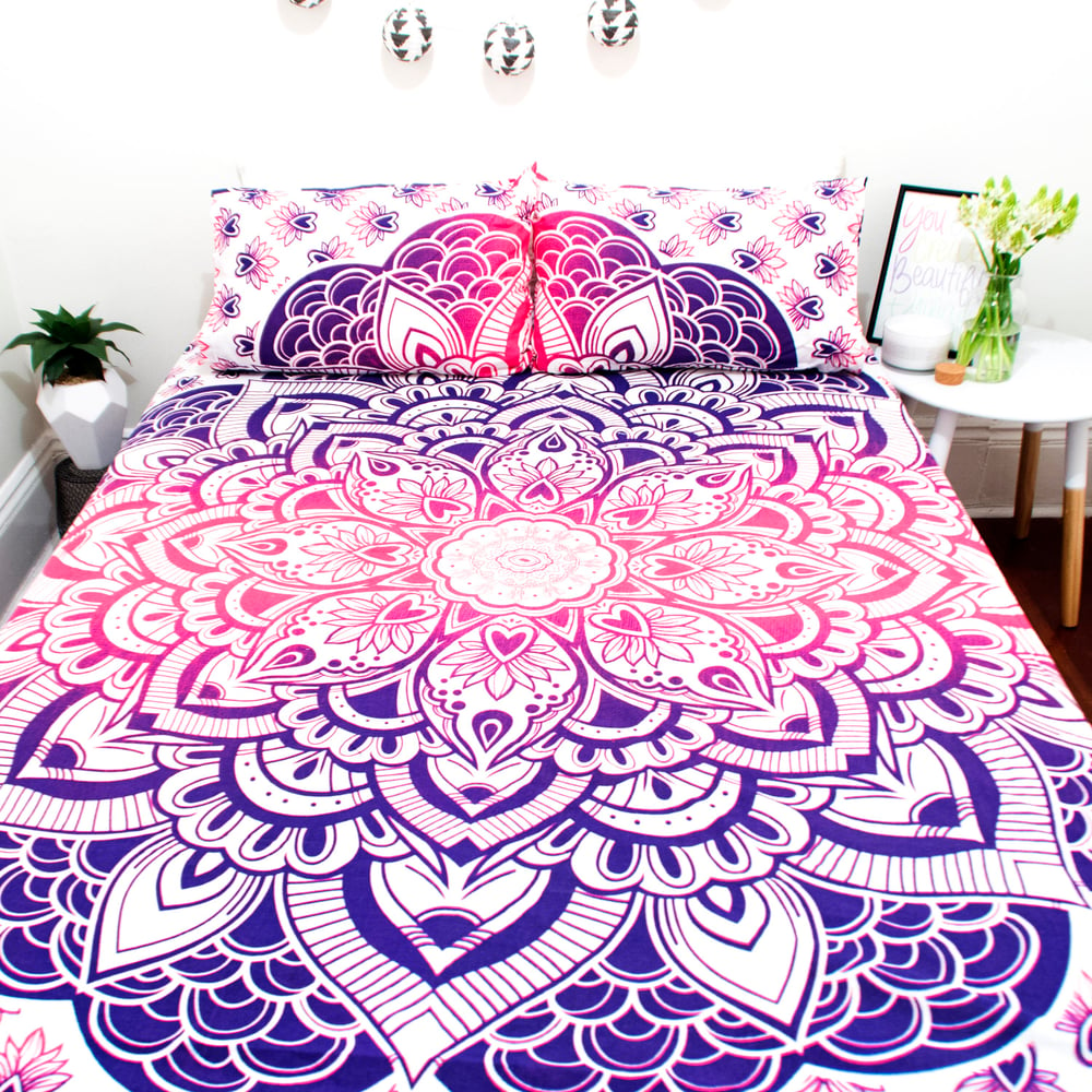 Image of Pink and Purple Ombre Lotus Doona Set-Marked down from $110, NOW