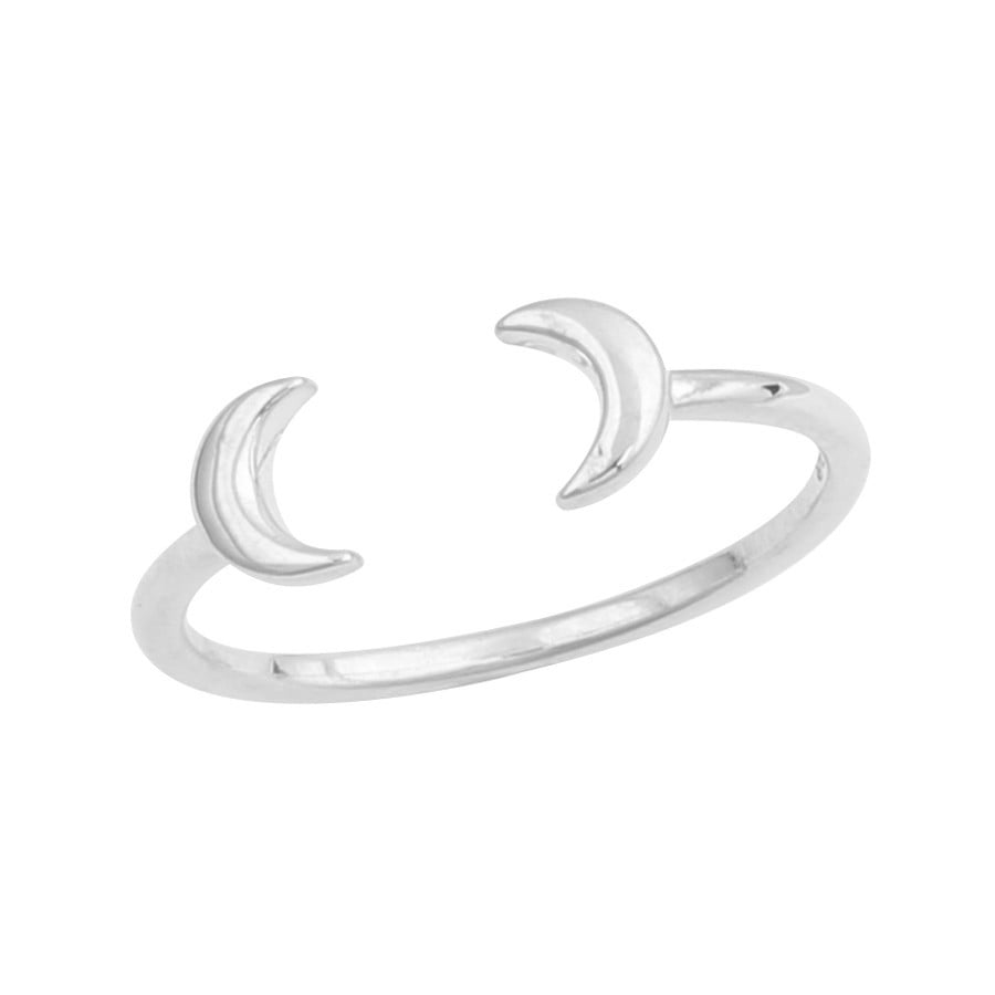 Image of Sterling Silver Half Moons Ring