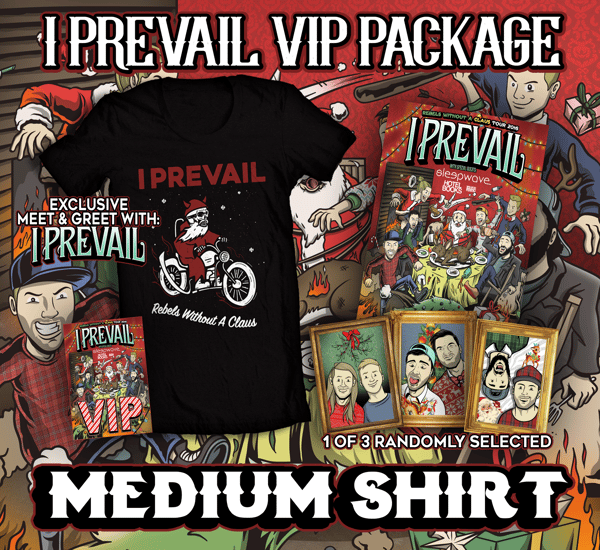 Image of I Prevail Rebels Without A Claus Tour 2016 VIP Package MEDIUM Shirt