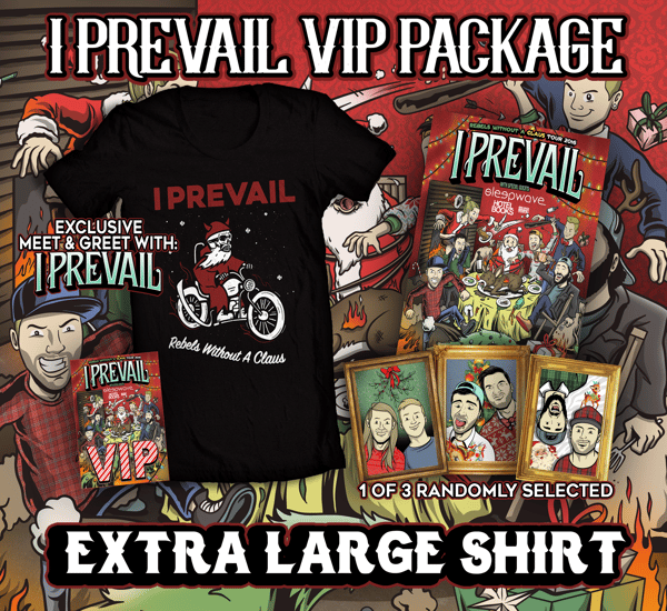 Image of I Prevail Rebels Without A Claus Tour 2016 VIP Package XL Shirt