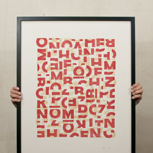 Image of Crashed Letters Red (new)