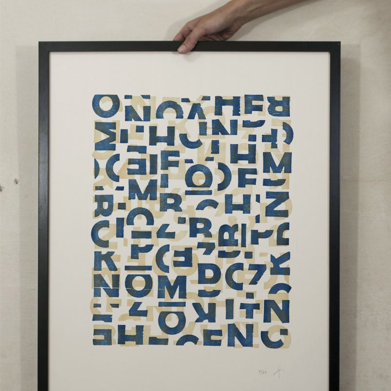 Image of Crashed Letters Blue (new)