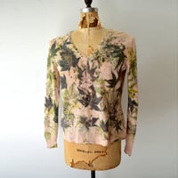 Image 2 of Japanese maple eco print pink cashmere sweater