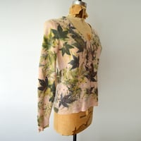 Image 5 of Japanese maple eco print pink cashmere sweater