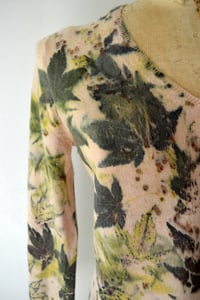 Image 1 of Japanese maple eco print pink cashmere sweater