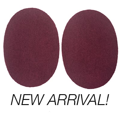 Image of IRON-ON CASHMERE ELBOW PATCHES - MAROON 