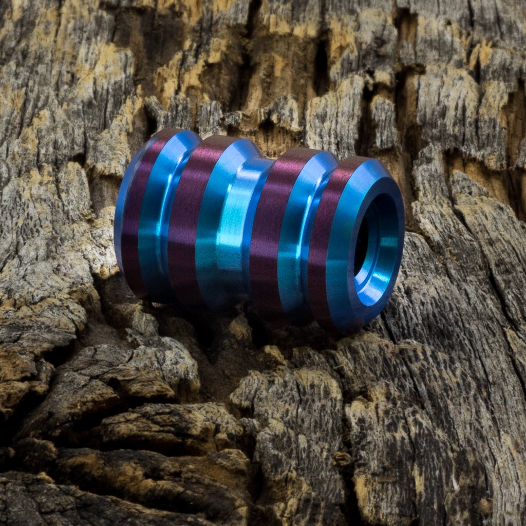 Image of Tank Teal & Deep Purple Ti Bead #1