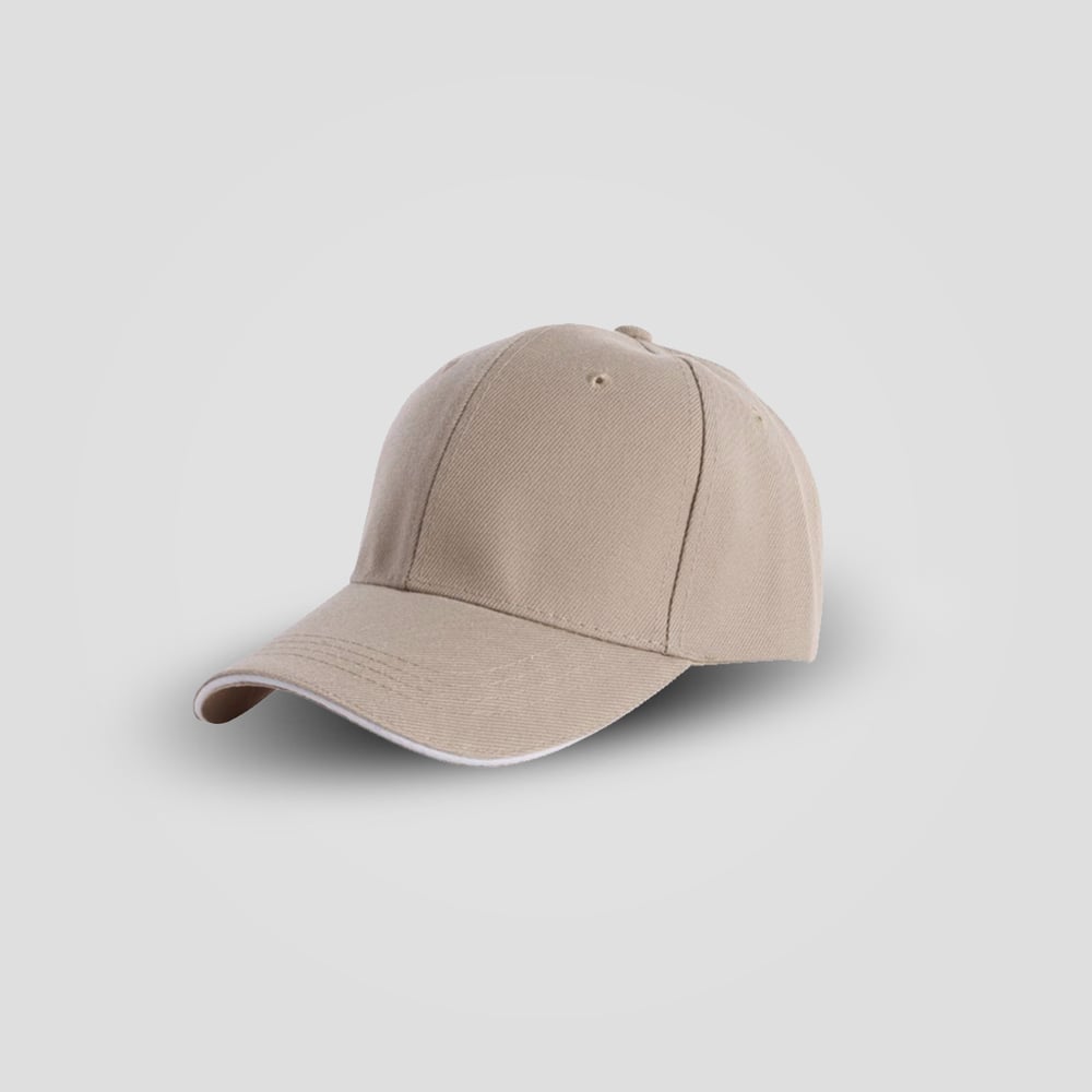 Image of Unisex Plain Cream Baseball Cap 