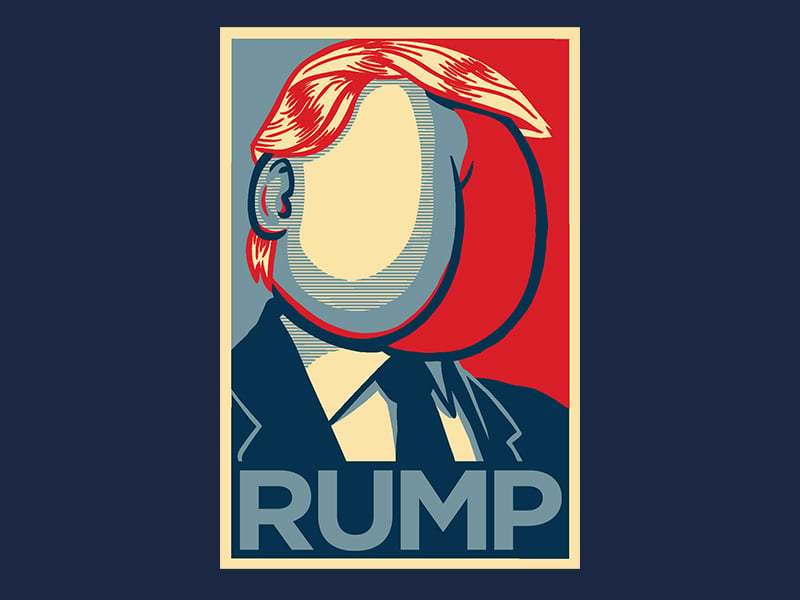 Image of RUMP Navy Blue tee (Trump Parody)