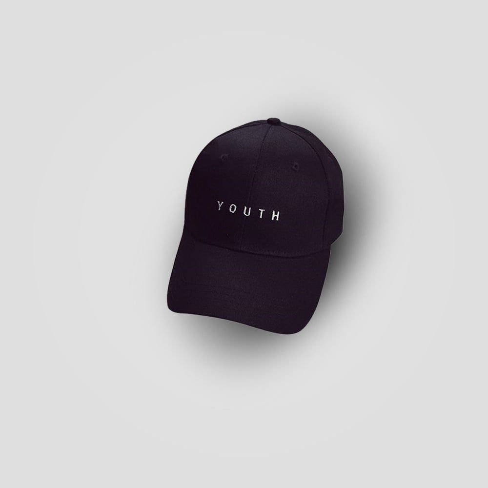 Image of Unisex Youth Black Baseball Cap 