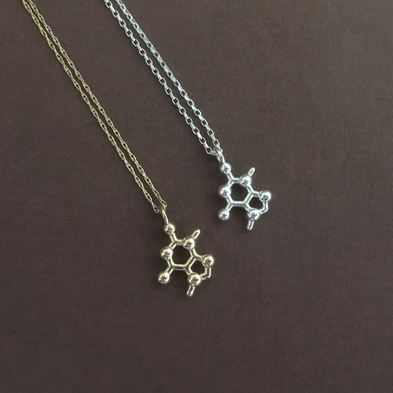 tiny theobromine necklace